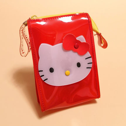 Vintage Sanrio Hello Kitty Red Vinyl Bag – 4.5" Zipper Pouch (1995, Pre-Owned)
