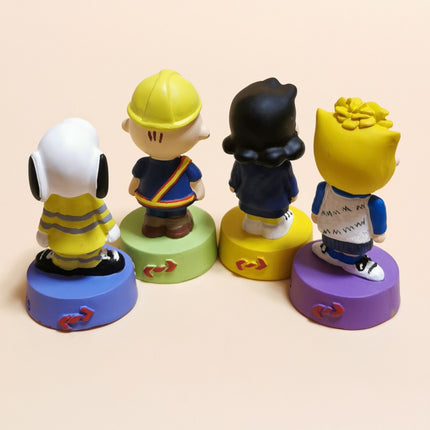 Peanuts Charlie Brown Snoopy Lucy – 2.5" Figurine Lot of 4 (Hong Kong, Pre-Owned)