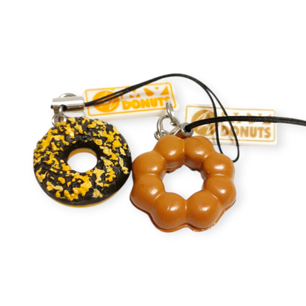 Miniature Chocolate Glazed Donut 1" Keychain – Dollhouse Food (Pre-Owned)