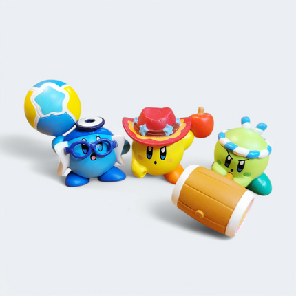 Kirby's Adventure Dr Kirby Hammer – 1" Figure Lot of 3 (Pre-Owned)