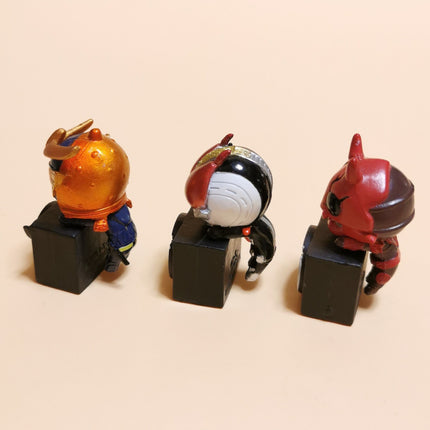Lot of 3 Kamen Rider Gaim Den-O 1" Mini Figure – Earphone Jack Accessory (Pre-Owned)