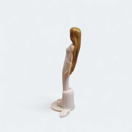 Rare 1/36 Momoko Doll White Outfit with Stand – 1.75" Figure (Pre-Owned)