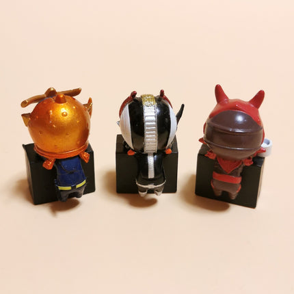 Lot of 3 Kamen Rider Gaim Den-O 1" Mini Figure – Earphone Jack Accessory (Pre-Owned)