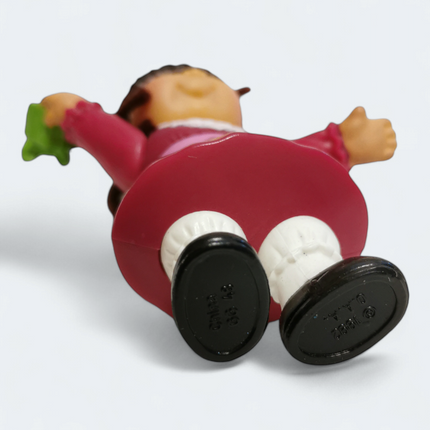 Cabbage Patch Kids Girl in Dark Red Dress – 3" McDonald's Topper (1992, Pre-Owned)