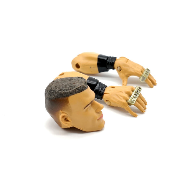 WWE John Cena HEAD SMIRK FACE & HANDS w RINGS for 6" Action Figure Wrestling Toy