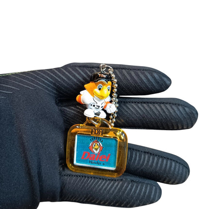 Vintage Japan Baseball Fukuoka Hawks Bird Mascot – 2" Keychain (Pre-Owned)