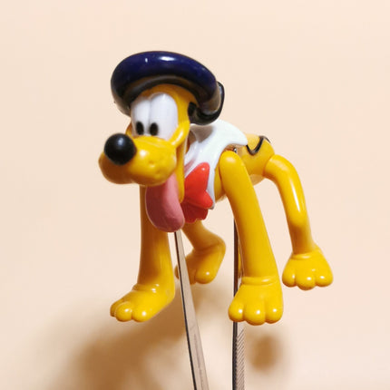 Pluto with Beret 4" Articulated Figure – Epcot Center 90s Cake Topper (Pre-Owned)
