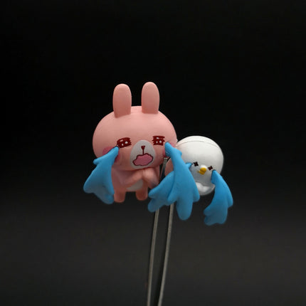 Kanahei’s Small Animal Pink Rabbit & White Chick Crying 2" Mini Figure (Pre-Owned)