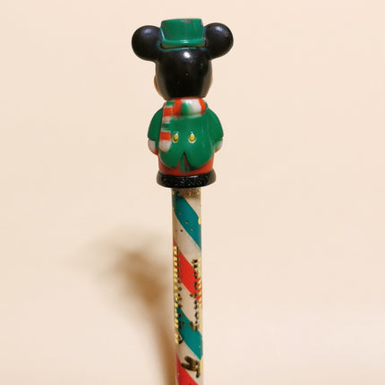 Xmas Mickey Mouse 1.5" Pencil Topper – PVC Disney Figure (Pre-Owned)