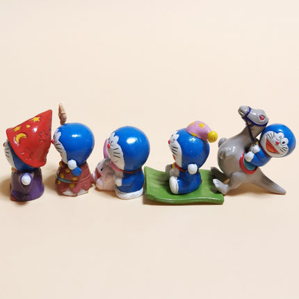 DORAEMON as WIZARD w DINO 1.5" Mini Figure Movie Toy Collectible Lot of 5