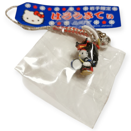 Sanrio Hello Kitty Iwate Black Dragon Mascot 3/4" Keychain Charm (2002, Pre-Owned)