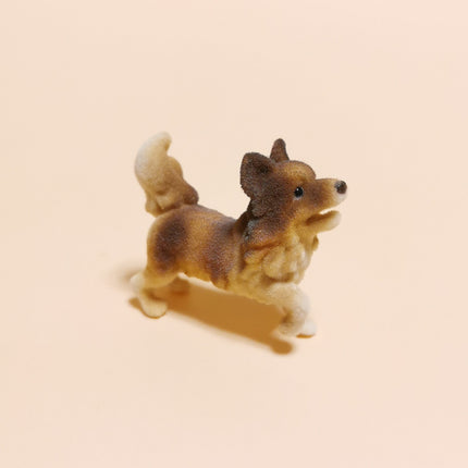 Flocked Puppy Dog 1.5" – Chihuahua/Terrier Mini Figure (Pre-Owned)