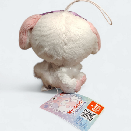 Sanrio My Melody as White Bunny – 3.5" Plush Keychain (2015, Pre-Owned)