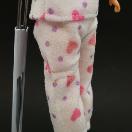 Doll Clothes Pajama Set White Felt – for 9" Licca Chan & Blythe (Pre-Owned)