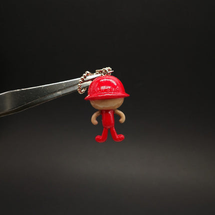 Adorable Red Hat Machi Mechanic – 1" Keychain Charm (Pre-Owned)