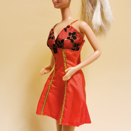 Mattel Barbie Red Short Party Dress – 90s (Pre-Owned)