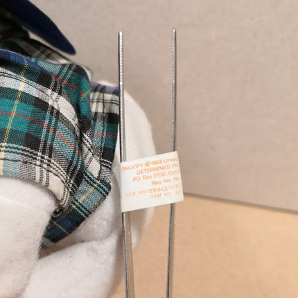 Snoopy 7" Plush with Hat & Plaid Coat – Applause Vintage (Pre-Owned)