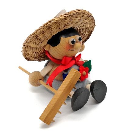 Wooden Springy Pipiter Doll – 5" Hanging Decor (Rare, Pre-Owned)