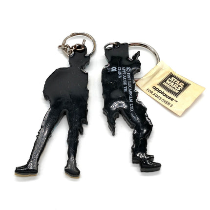 Star Wars Boba Fett & Greedo Keyring – 3.5" Vinyl Rubber Keychain (Applause 1997, Pre-Owned)