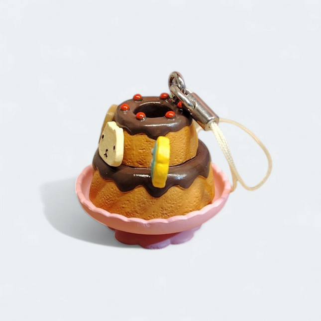 Capybara-san Cake 1" Keychain Charm – Miniature Dollhouse Figure (Pre-Owned)