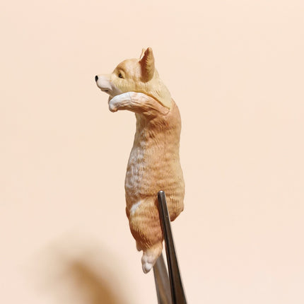 Hanging Shiba Puppy Dog 2" Cup-Rim Mini Figure – Dollhouse Animal (Pre-Owned)