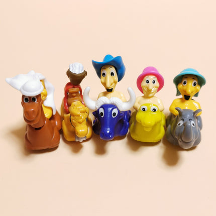 Kinder Surprise Animals with Riders – Lot of 5 Mini Figures (Pre-Owned)