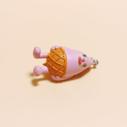 Lot of 4 Colorful Ice Cream Cone Man – 1.5" Mini Figure (Run'A Japan, Pre-Owned)