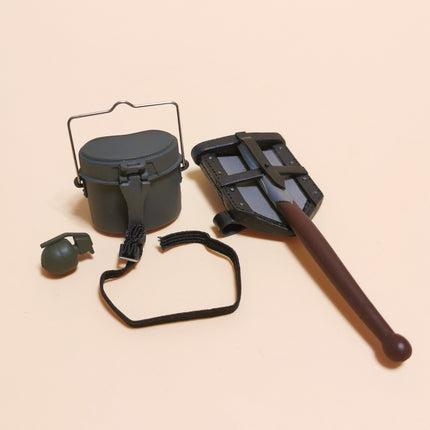 1/6 Scale Shovel with Holder & Mess Tin – Military Accessories (Pre-Owned)