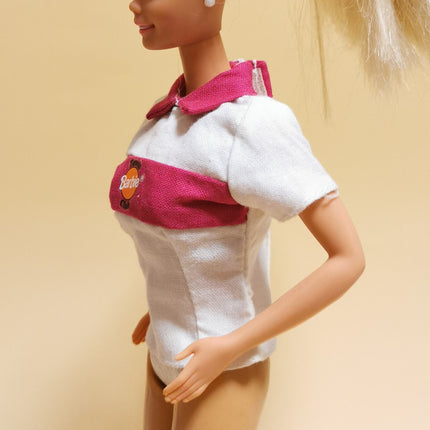 Mattel Barbie Pink & White Tennis Club Top – Sports Fashion (Pre-Owned)
