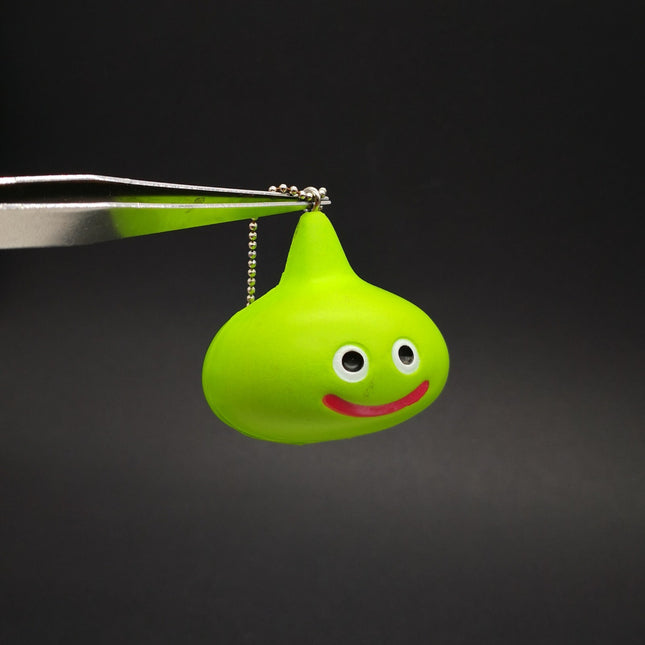 Dragon Quest Green Lime Slime – 1.5" Squishy Keychain (Square Enix, Pre-Owned)