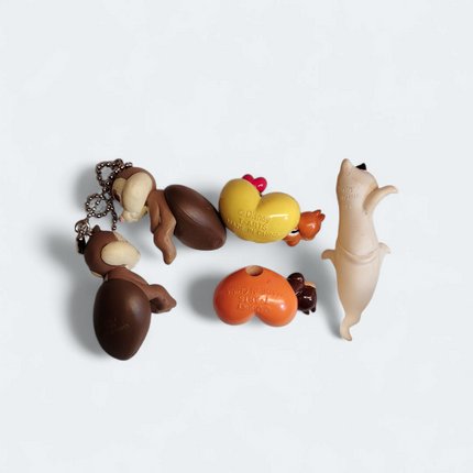 Disney Chip & Dale Mixed Lot – 1.5" Keychain Charms (Pre-Owned)
