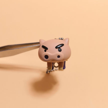 Crayon Shin-Chan BURIBURIZAEMON PIG CHARM KEYCHAIN 1" Mini Figure Collectible
