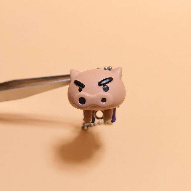 Crayon Shin-Chan BURIBURIZAEMON PIG CHARM KEYCHAIN 1" Mini Figure Collectible