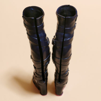 Rainbow High Black Tall Boots – Amaya Raine Replacement Shoes (Pre-Owned)