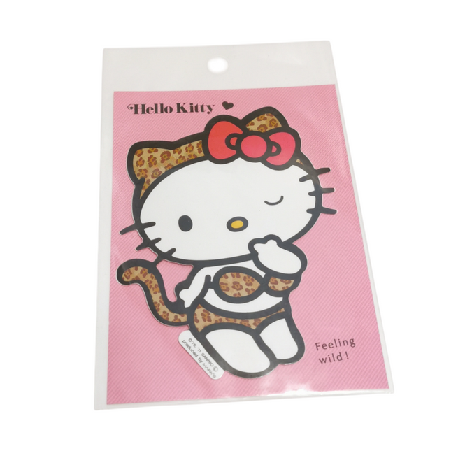 Sanrio Hello Kitty in Wild Cat Outfit – 3.5" Sticker (Japan, 2011, Pre-Owned)