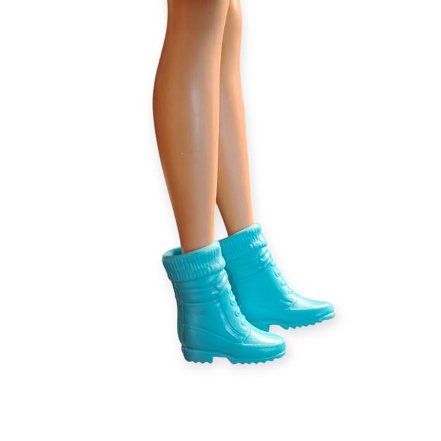 Barbie Doll Blue Hiking Boots Sock Top Bootie Shoes – Fashion Avenue (Pre-Owned)