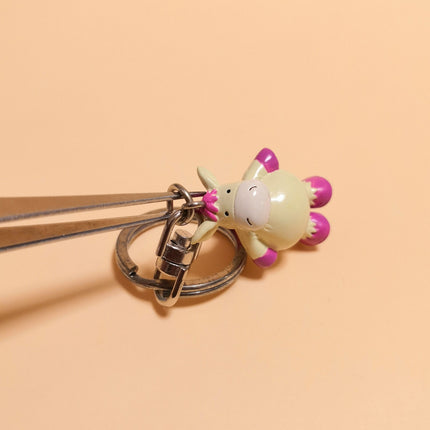 Pink Beige Chubby Donkey 1.25" Keychain – Mini Figure by Simba (Pre-Owned)