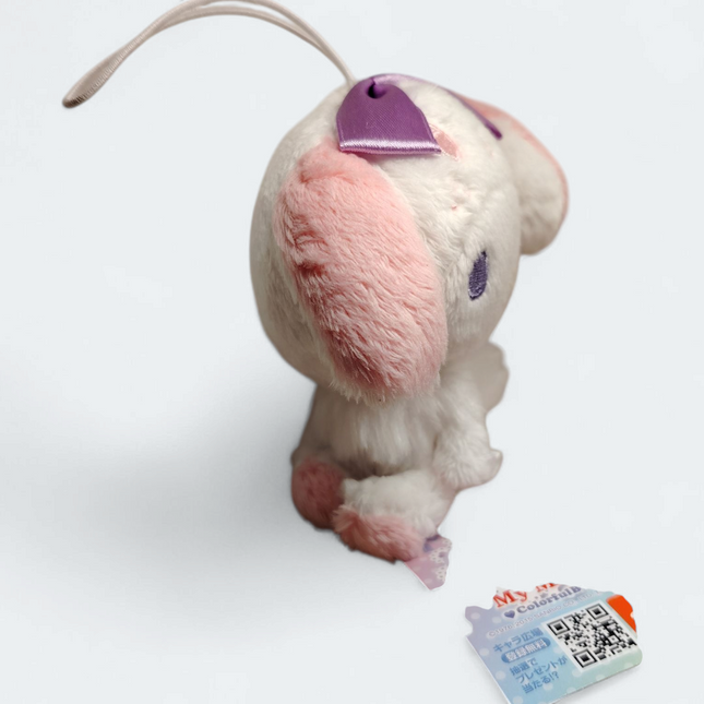 Sanrio My Melody as White Bunny – 3.5" Plush Keychain (2015, Pre-Owned)