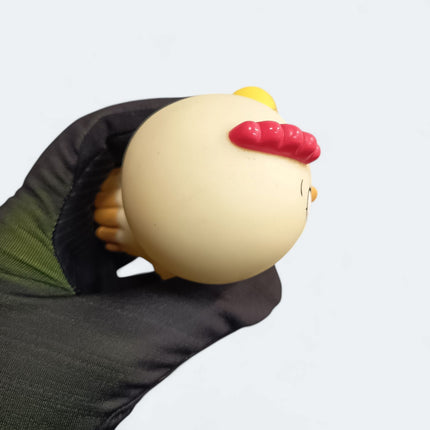 Tezuka Production Hen & Baby Chick – 4" Vinyl Coin Bank (Japan, Pre-Owned)