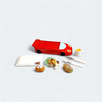 Re-Ment Family Restaurant 2 #5 Kids Meal with Car Plate – Dollhouse Meal