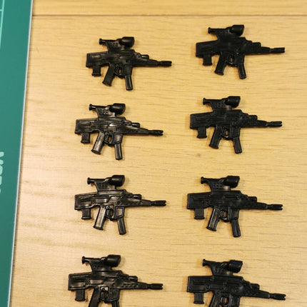 Lot of 8 GI Joe Black Battle Rifle Gun – Weapon for 3.75" Figure (Pre-Owned)