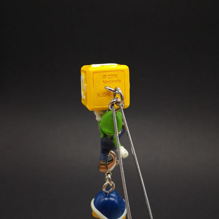 Super Mario Bro Luigi Koopa Shell & Bullet Bill – 1" Keychain Charm (Pre-Owned)