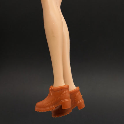 Brown Ankle Boots Heel Shoes – for 11" Doll Casual Fashion (Pre-Owned)