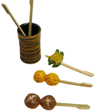 Re-Ment Miniature Yakitori Mushroom Skewer – Japanese Food (Pre-Owned)