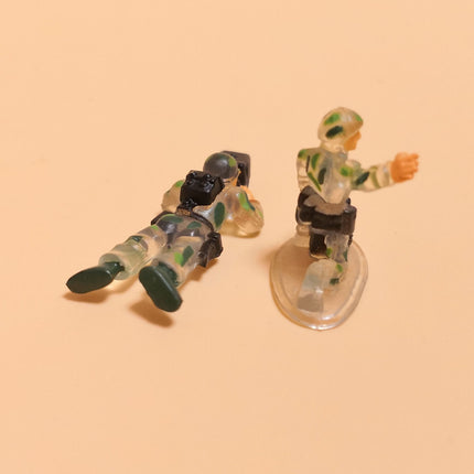 Toy Miniature Lot of 2 Clear Camo Soldier – 1" Diorama Figure (Pre-Owned)