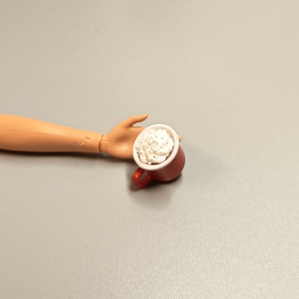 Re-Ment Miniature Red Mug with Cream Sprinkle – Hot Beverage (Pre-Owned)