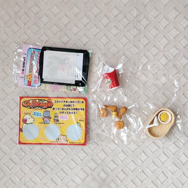 Re-Ment 2004 Petit Burger Fast Food – Set of 5 (Partial, Duplicates, Sealed)