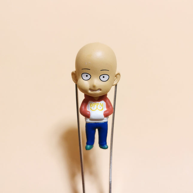 One Punch Man Saitama in Oppai Top 1.5" Charm – Bandai Mini Figure (Pre-Owned)