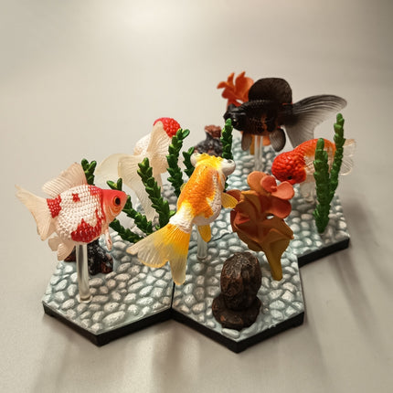 GOLDFISH Aquarium Lot of 5 Diorama Mini Figure ORANDA CELESTIAL EYE TELESCOPE