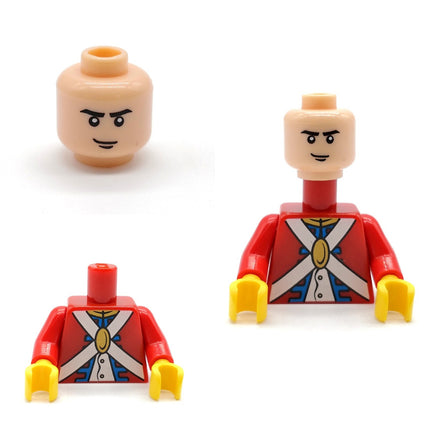 LEGO Pirates Imperial Soldier Uniform – Head & Red Torso poc019 (Pre-Owned)